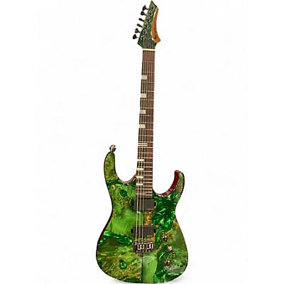 Used Leo Jaymz HURRICANE Emerald Green Solid Body Electric Guitar