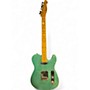 Used Leo Jaymz Popcaster Blue Green Sparkle Solid Body Electric Guitar Blue Green Sparkle