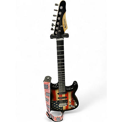 Used Leo Jaymz S STYLE AMERICAN FLAG Solid Body Electric Guitar
