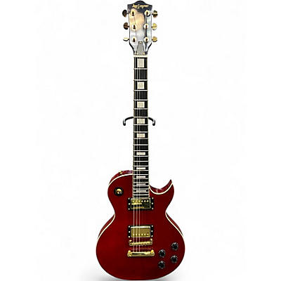 Used Leo Jaymz Single Cut Deluxe Red Fade Solid Body Electric Guitar