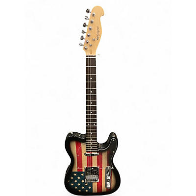 Used Leo Jaymz TELECASTER STYLE AMERICAN FLAG Solid Body Electric Guitar