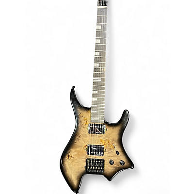 Used Leo Jaymz headless Tobacco Burst Solid Body Electric Guitar