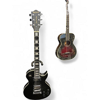 Used Leo Jaymz single cut  Black Solid Body Electric Guitar