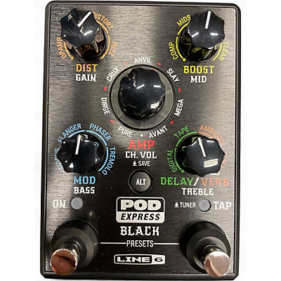 Used Line 6 Pod Express Black Amp Modeler Effect Processor