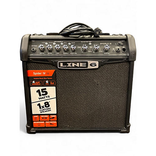 Used Line 6 Spider IV 15W 1X8 Guitar Combo Amp