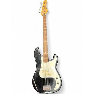 Used Lotus P Style Bass Black and White Electric Bass Guitar