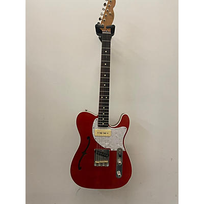 LsL Instruments Used LsL Instruments Thinbone S/P90 Candy Apple Red Hollow Body Electric Guitar