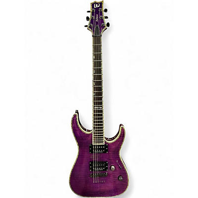 Used Ltd DELUXE H1001 Trans Purple Solid Body Electric Guitar