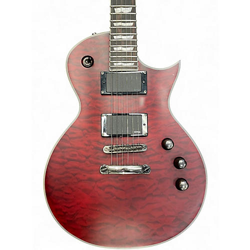 Used Ltd EC401QM Red Solid Body Electric Guitar Red