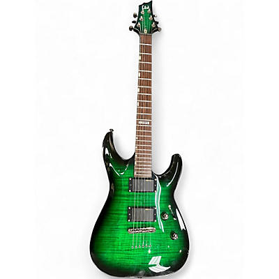 Used Ltd H330FM Flamed Green Burst  Solid Body Electric Guitar