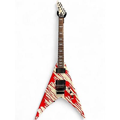 Used Ltd LTD DJ600 Dan Jacobs Signature BLOOD SPLATTER  Solid Body Electric Guitar