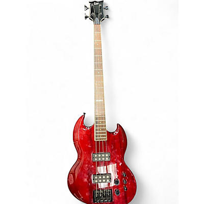 Used Ltd Viper 254 Trans Red Electric Bass Guitar