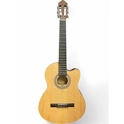 Used Lucero LC100CE natural spruce Classical Acoustic Electric Guitar