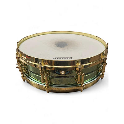 Used Ludwig 13X7 Carl Palmer Snare GREEN AND GOLD Drum