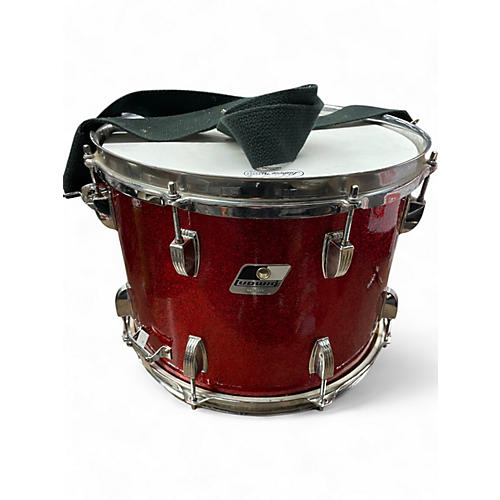 Used Ludwig 14X10 Marching Snare  Red Sparkle Drum Red Sparkle 217