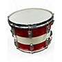 Used Ludwig 14X10 SNARE DRUM Red and white Drum Red and white 217