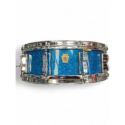 Used Ludwig 14X4.5 LEGACY MAPLE SNARE BLUE SPARKLE Drum