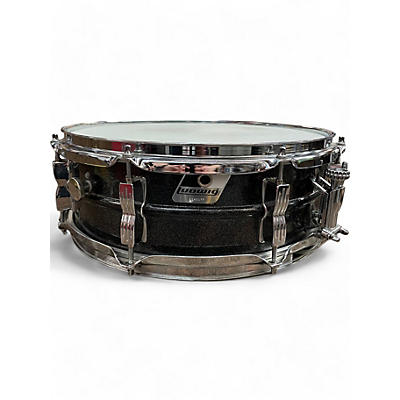 Used Ludwig 14X5 Acrolite Limited "Blackrolite" Snare Black Sparkle Drum