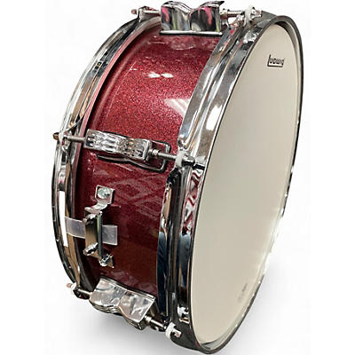 Used Ludwig 14X5 Breakbeats By Questlove Snare red sparkle Drum