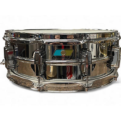 Used Ludwig 14X5 Supraphonic Snare Chrome Over Brass Drum