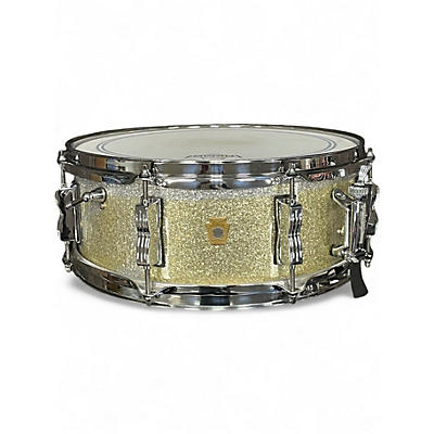 Used Ludwig 14X5.5 Legacy "Jazz Fest" Legacy Mahogany Silver Sparkle Drum
