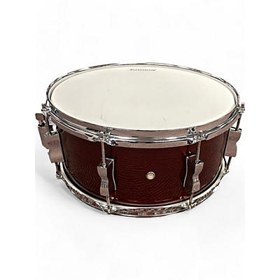 Used Ludwig 14X6 Backbeat Brushed red Drum