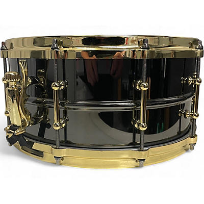 Used Ludwig 14X6.5 Black Beauty Snare Brass on Brass Drum