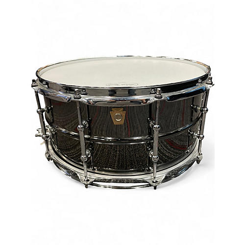 Used Ludwig 14X6.5 Black Beauty Snare With Tube Lugs Black Chrome Drum Black Chrome 213