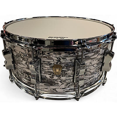 Used Ludwig 14X6.5 Classic MAPLE Snare Alpine White Drum
