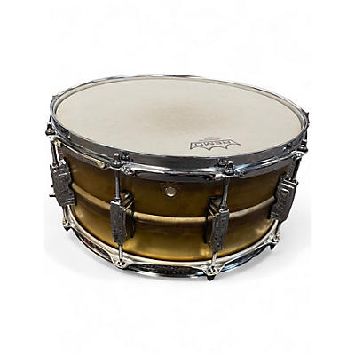 Used Ludwig 14X6.5 Raw Brass BRASS Drum