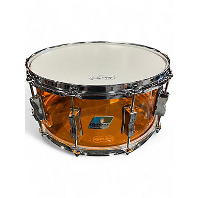 Ludwig Used Ludwig 14X6.5 Vistalite Snare Amber Drum