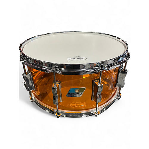 Ludwig Used Ludwig 14X6.5 Vistalite Snare Amber Drum Amber 213