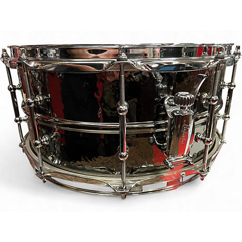 Used Ludwig 14in Black Beauty Hammered Snare  Hammered Nickel Over Brass Drum Hammered Nickel Over Brass 33
