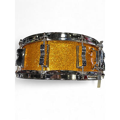Used Ludwig 14in Classic Maple Snare GOLD SPARKLE Drum