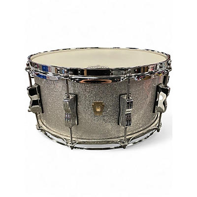 Used Ludwig 14in Classic Maple Snare Silver Sparkle Drum