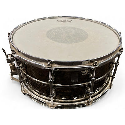 Used Ludwig 14in Hand-Hammered Black Beauty Snare Chrome Drum