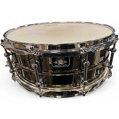 Used Ludwig 14in Universal Series Black Brass Snare Nickel Drum