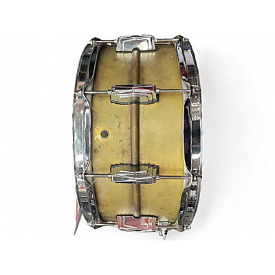 Used Ludwig 14in raw brass snare Gold Drum