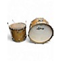 Used Ludwig 2 Piece Classic Maple 70's Blue Olive Badge 2 Piece 22 16 Mahogany Stain Drum Kit Mahogany Stain