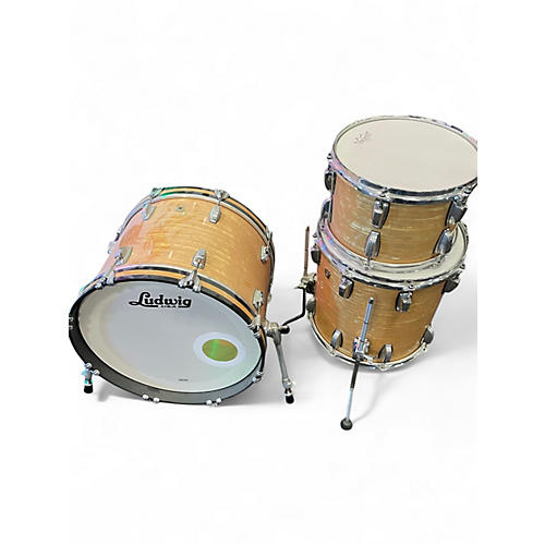Used Ludwig 3 Piece CLASSIC MAPLE DOWNBEAT Natural Drum Kit Natural