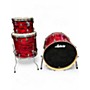 Used Ludwig 3 Piece CLASSIC OAK RED SWIRL Drum Kit RED SWIRL