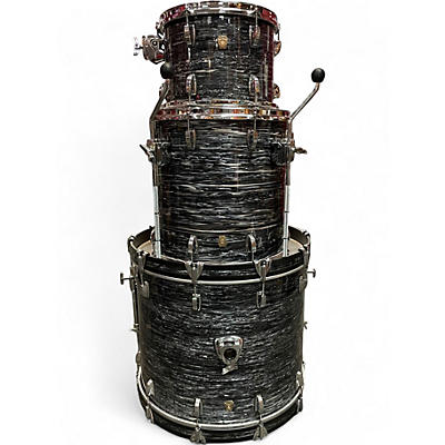 Used Ludwig 3 Piece Classic Maple Black Oyster Pearl Drum Kit