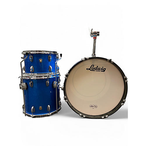 Used Ludwig 3 Piece Classic Maple Blue Drum Kit Blue