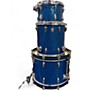 Used Ludwig 3 Piece Classic Maple Fab Blue Sparkle Drum Kit Blue Sparkle