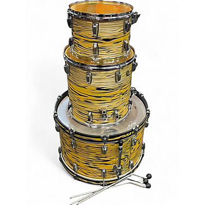 Used Ludwig 3 Piece Classic Maple LEMON OYSTER Drum Kit