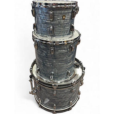 Used Ludwig 3 Piece Classic Maple Sky Blue Pearl Drum Kit