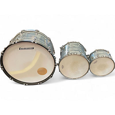 Used Ludwig 3 Piece Classic Maple VINTGAGE BLUE OYSTER Drum Kit