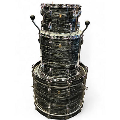 Used Ludwig 3 Piece Classic Maple Vintage Black Oyster Pearl Drum Kit