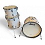 Used Ludwig 3 Piece Classic Maple WHITE MARINE PEARL Drum Kit WHITE MARINE PEARL