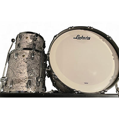 Used Ludwig 3 Piece Classic Maple WHITE MOSAIC Drum Kit